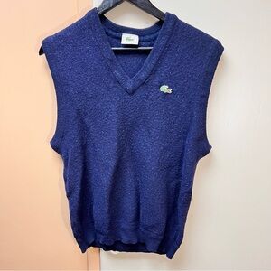Vintage Lacoste Dark Purple Wool Vests Size Small
